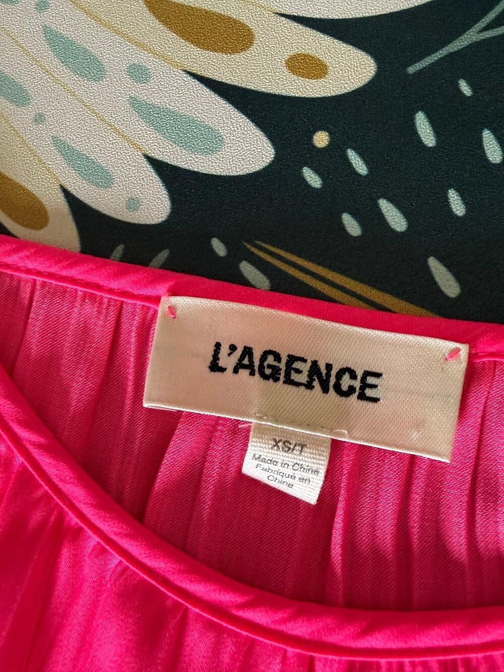 L’Agence pink flowy cami xs